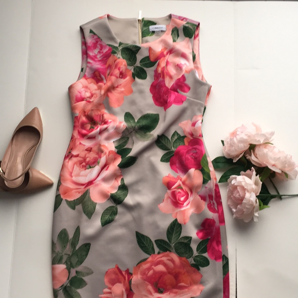 brand new floral cocktail dress by Calvin Klein